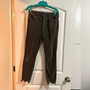 Mother brand size 28 corduroy skinny pants brown